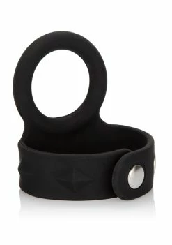 Cal Exotics Silicone Tri-Snap Scrotum Support Ring - Medium