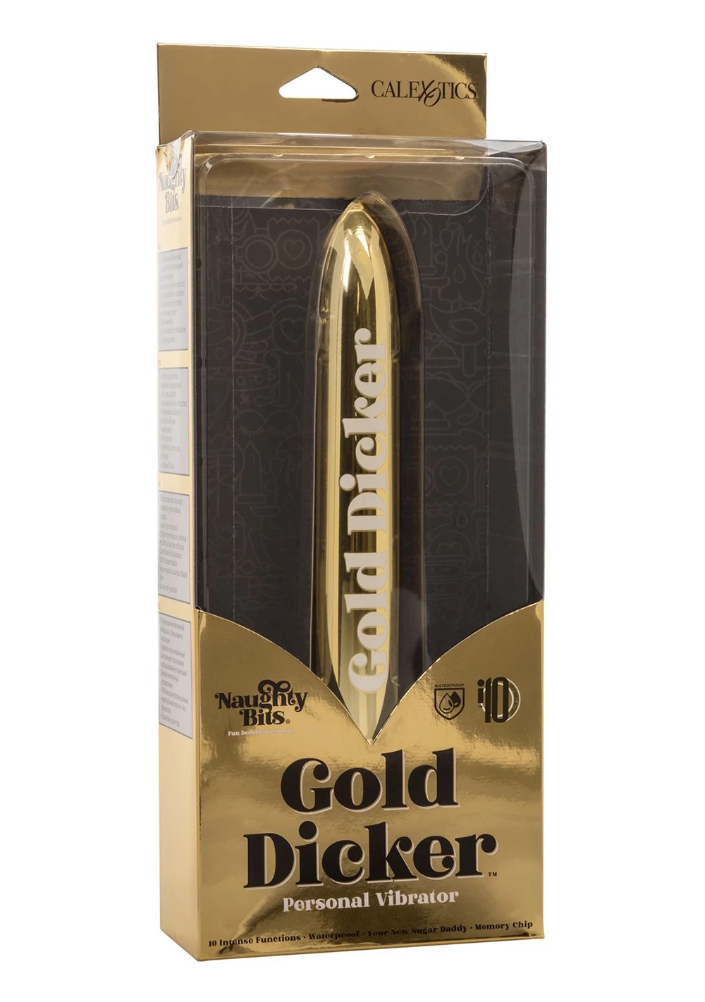 Cal Exotics Naughty Bits Gold Dicker Personal Vibrator 4 Cal Exotics Naughty Bits Gold Dicker Personal Vibrator - Image 4
