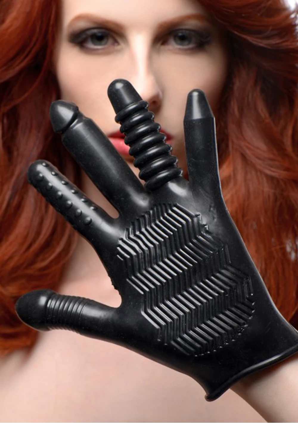 XR Brands Pleasure Poker Textured Glove 4 XR Brands Pleasure Poker Textured Glove - Image 4