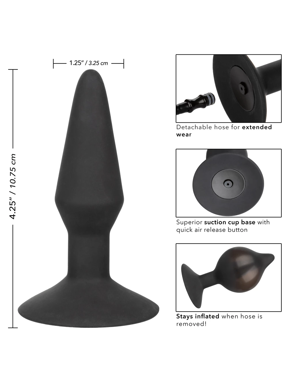 Cal Exotics Silicone Inflatable Butt Plug Medium 5 Cal Exotics Silicone Inflatable Butt Plug Medium - Image 5