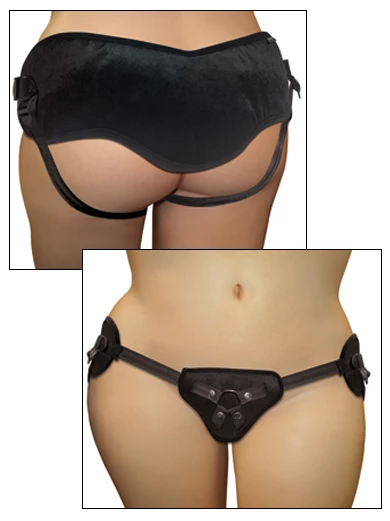 Sportsheets Curvaceous Peek-a-Boo Harness Black 1 Sportsheets Curvaceous Peek-a-Boo Harness Black