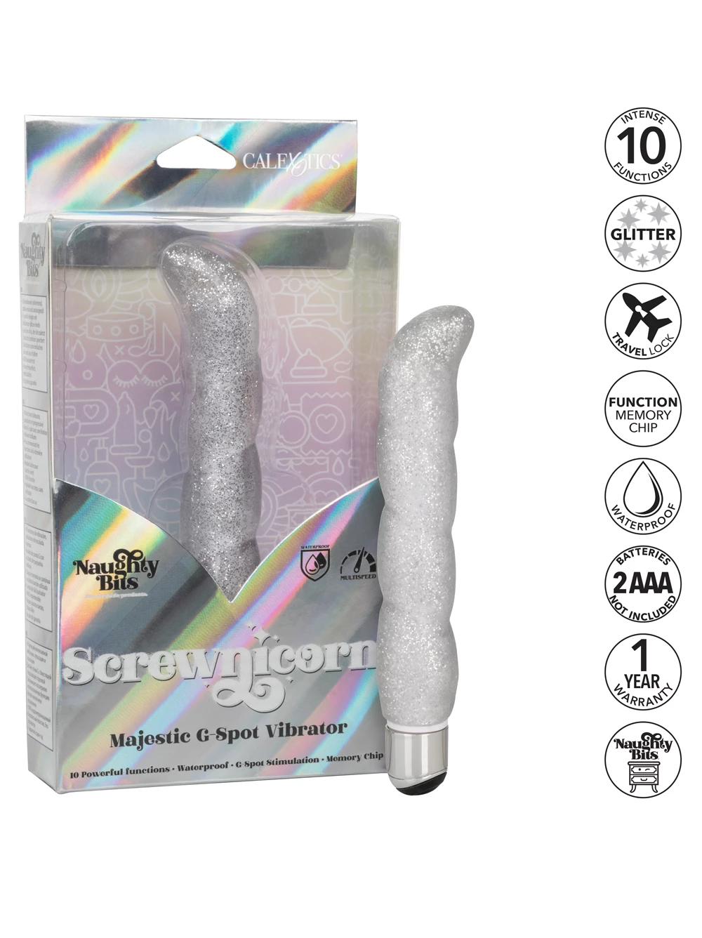 Cal Exotics Naughty Bits Screwnicorn G-spot Vibrator 6 Cal Exotics Naughty Bits Screwnicorn G-spot Vibrator - Image 6