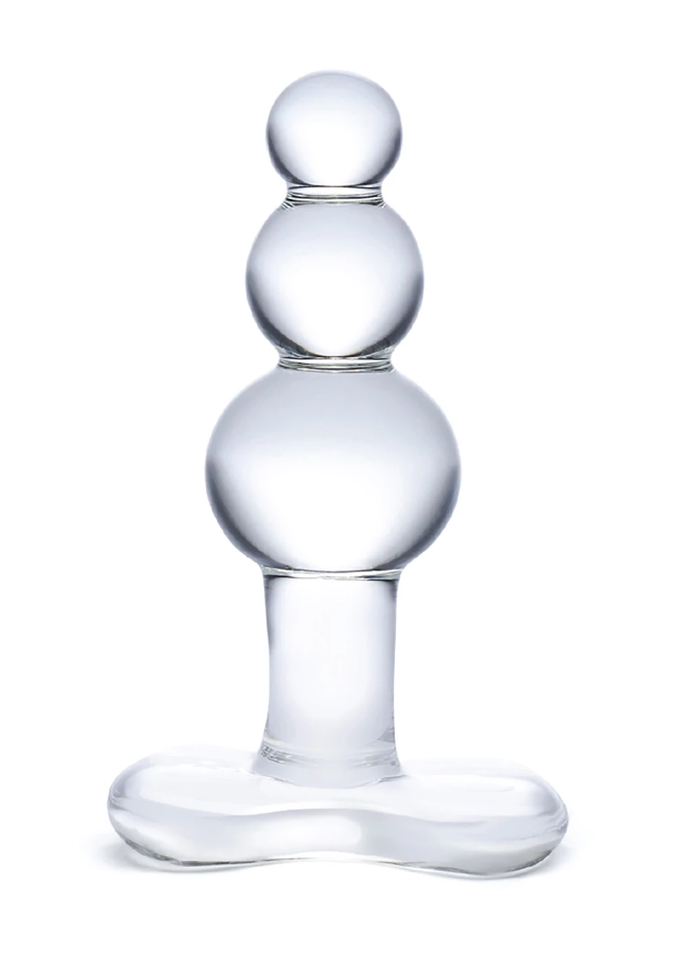 4" Beaded Glass Butt Plug With Tapered Base 1 4" Beaded Glass Butt Plug With Tapered Base