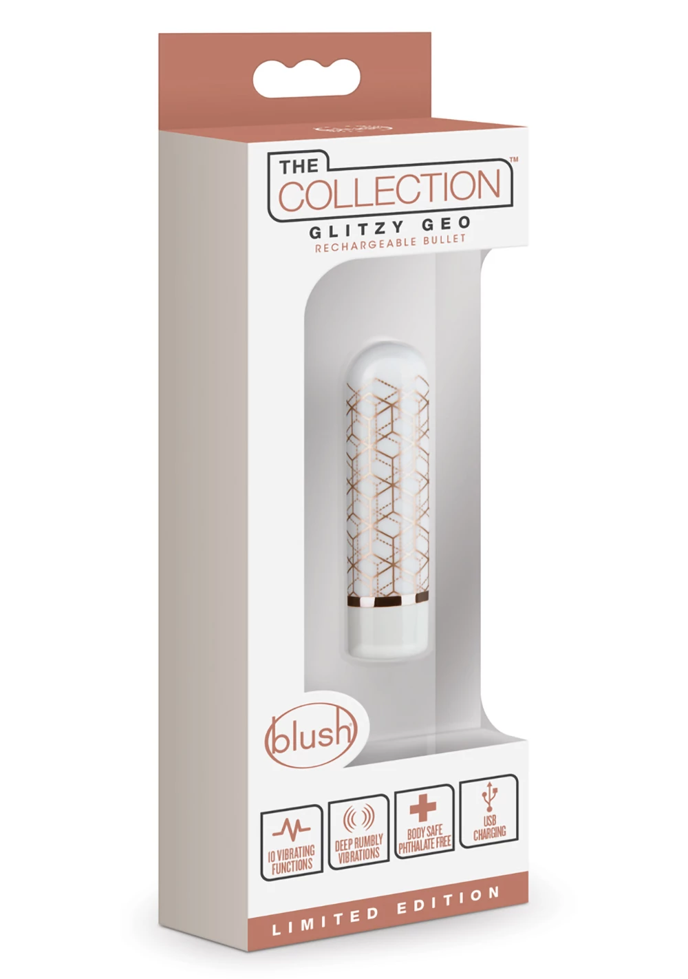 Blush The Collection - Glitzy Geo - Rechargeable Bullet 5 Blush The Collection - Glitzy Geo - Rechargeable Bullet - Image 5