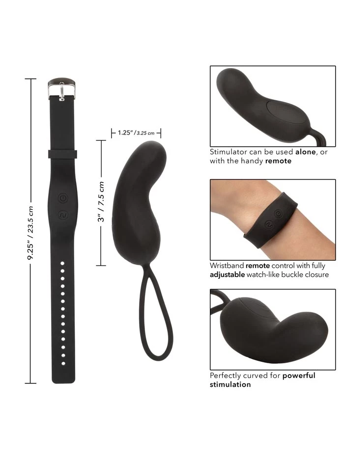 Cal Exotics Wristband Remote Curve Bullet Vibrator 2 Cal Exotics Wristband Remote Curve Bullet Vibrator - Image 2