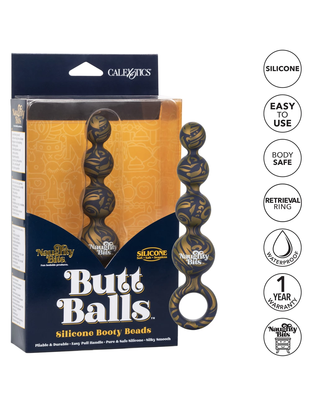 Cal Exotics Naughty Bits Butt Balls Anal Beads 5 Cal Exotics Naughty Bits Butt Balls Anal Beads - Image 5