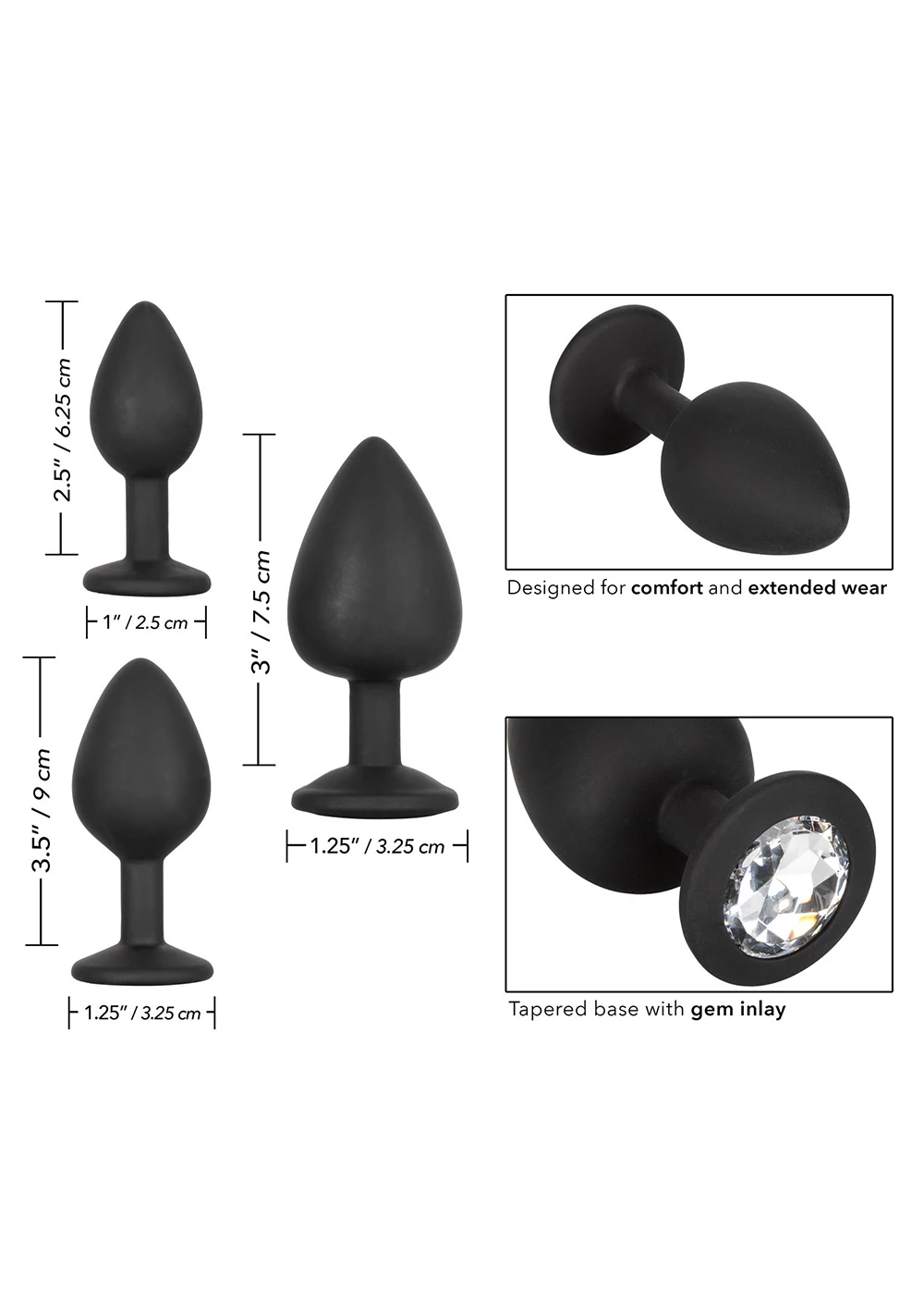 Cal Exotics Silicone Gem Anal Kit 4 Cal Exotics Silicone Gem Anal Kit - Image 4