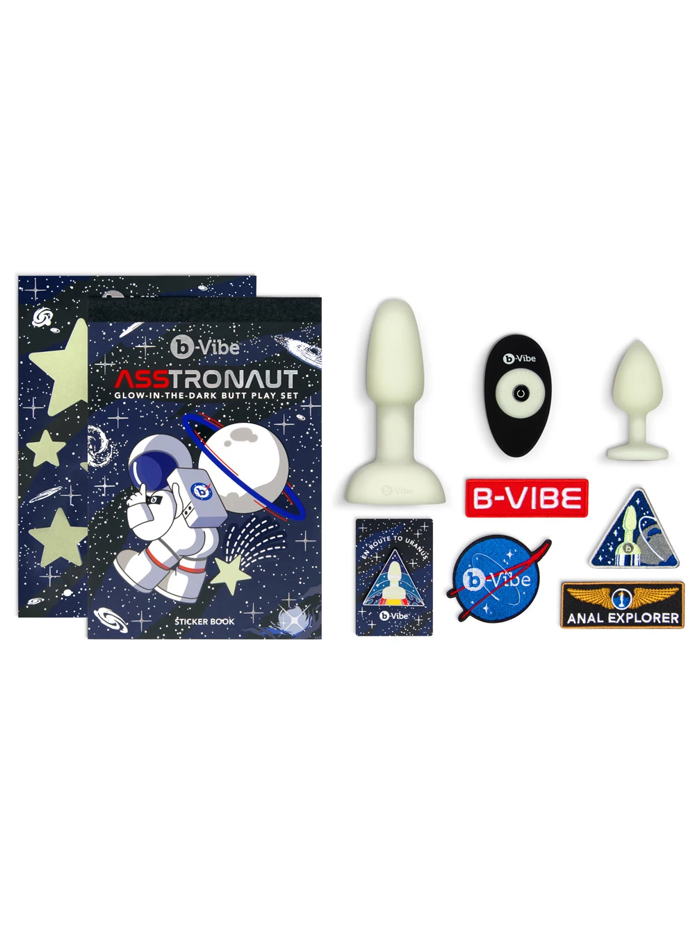 B-Vibe Asstronaut Glow-in-the-Dark Butt Play Set 2 B-Vibe Asstronaut Glow-in-the-Dark Butt Play Set - Image 2