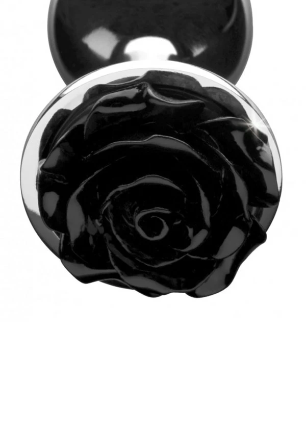 XR Brands Black Rose Anal Plug - Medium 3 XR Brands Black Rose Anal Plug - Medium - Image 3