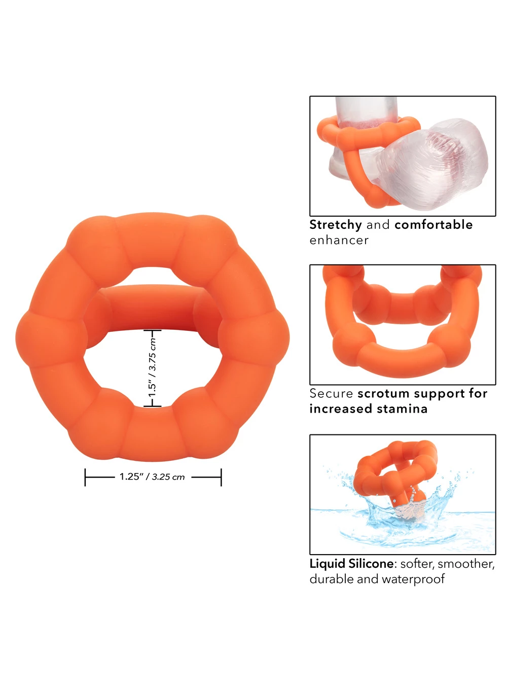 Cal Exotics Alpha Liquid Silicone All Star Ring 2 Cal Exotics Alpha Liquid Silicone All Star Ring - Image 2