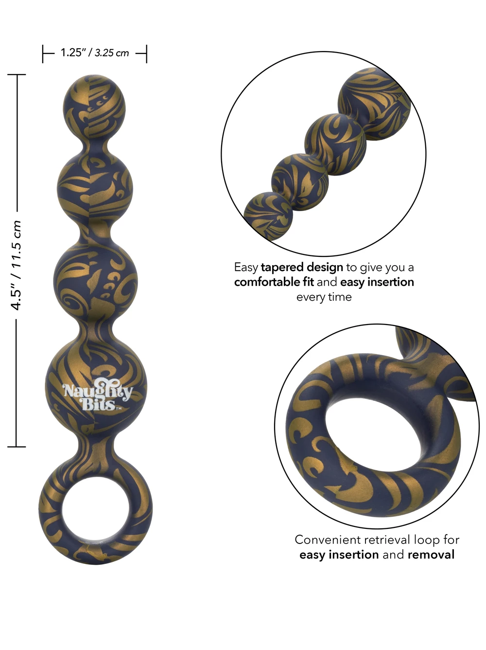 Cal Exotics Naughty Bits Butt Balls Anal Beads 4 Cal Exotics Naughty Bits Butt Balls Anal Beads - Image 4