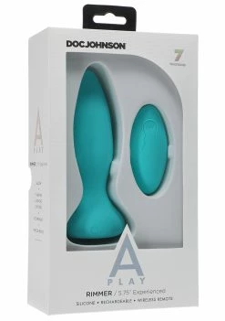 Doc Johnson A-Play - Rimmer - Rechargeable Silicone Anal Plug With Remote - Teal 11 Doc Johnson A-Play - Rimmer - Rechargeable Silicone Anal Plug With Remote - Teal -Vibrators Store Sale vygpijah2xn4gjrhujbc