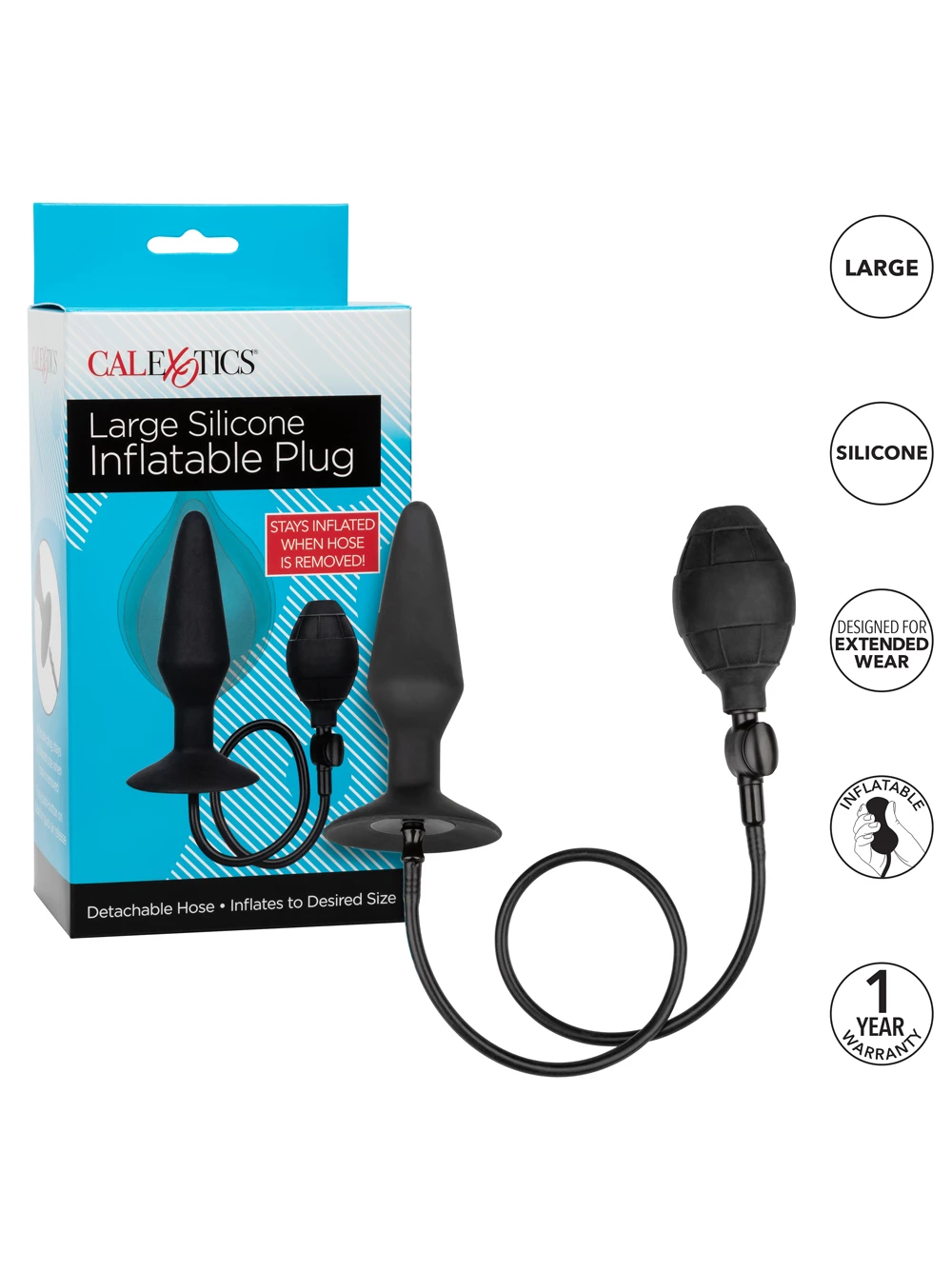 Cal Exotics Silicone Inflatable Butt Plug Large 6 Cal Exotics Silicone Inflatable Butt Plug Large - Image 6