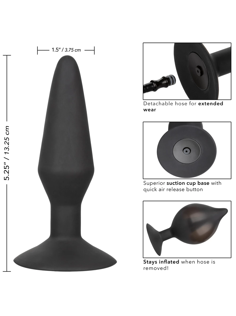 Cal Exotics Silicone Inflatable Butt Plug Large 5 Cal Exotics Silicone Inflatable Butt Plug Large - Image 5