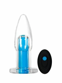 Gender X Electric Blue Vibrating Remote Anal Plug