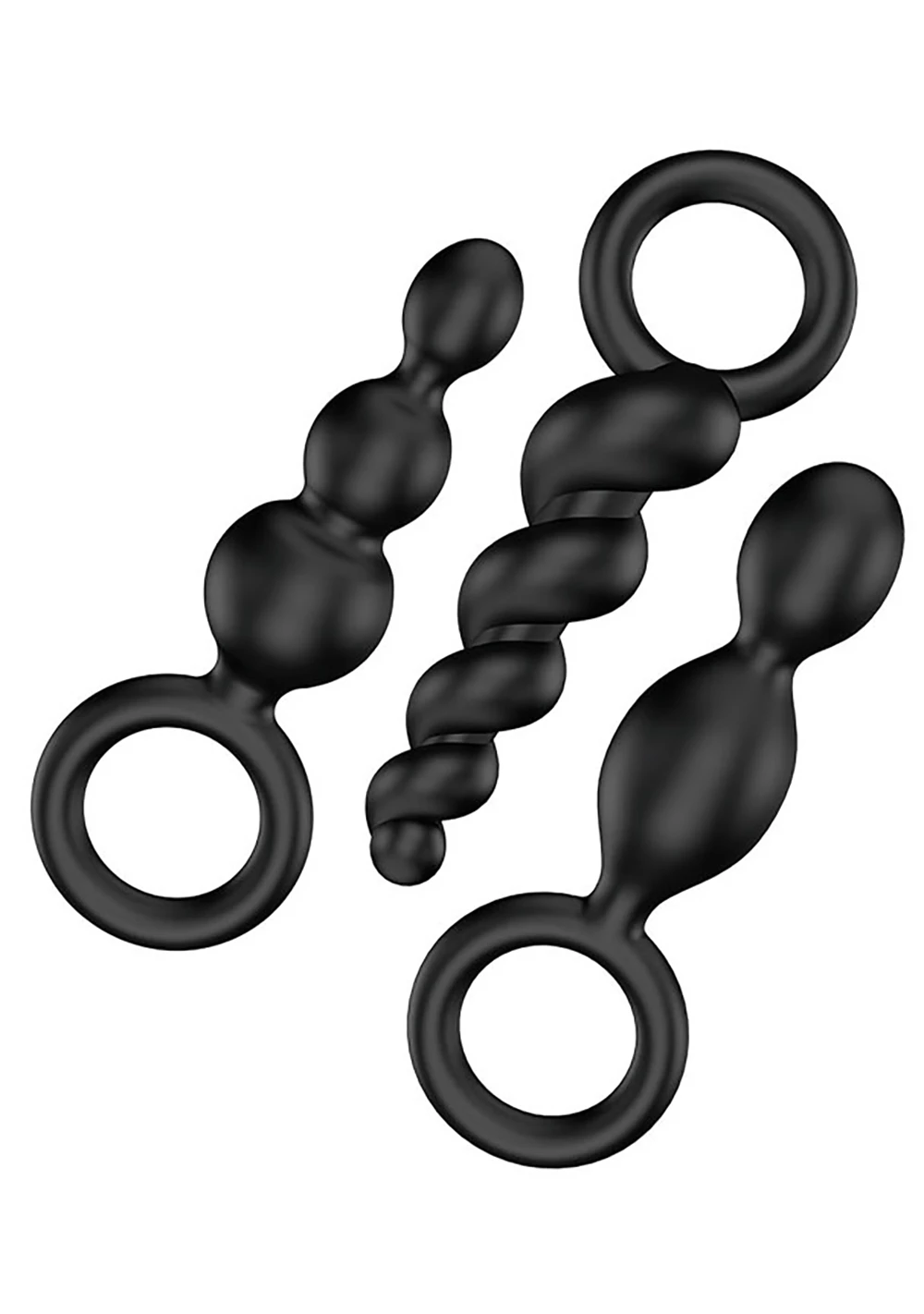 Satisfyer Silicone Plugs 3-Piece Set - Black 1 Satisfyer Silicone Plugs 3-Piece Set - Black